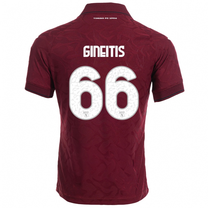 נשים גבידאס גינייטיס #66 בורגונדי לבן ג'רזי ביתית 2025/26 חולצה קצרה