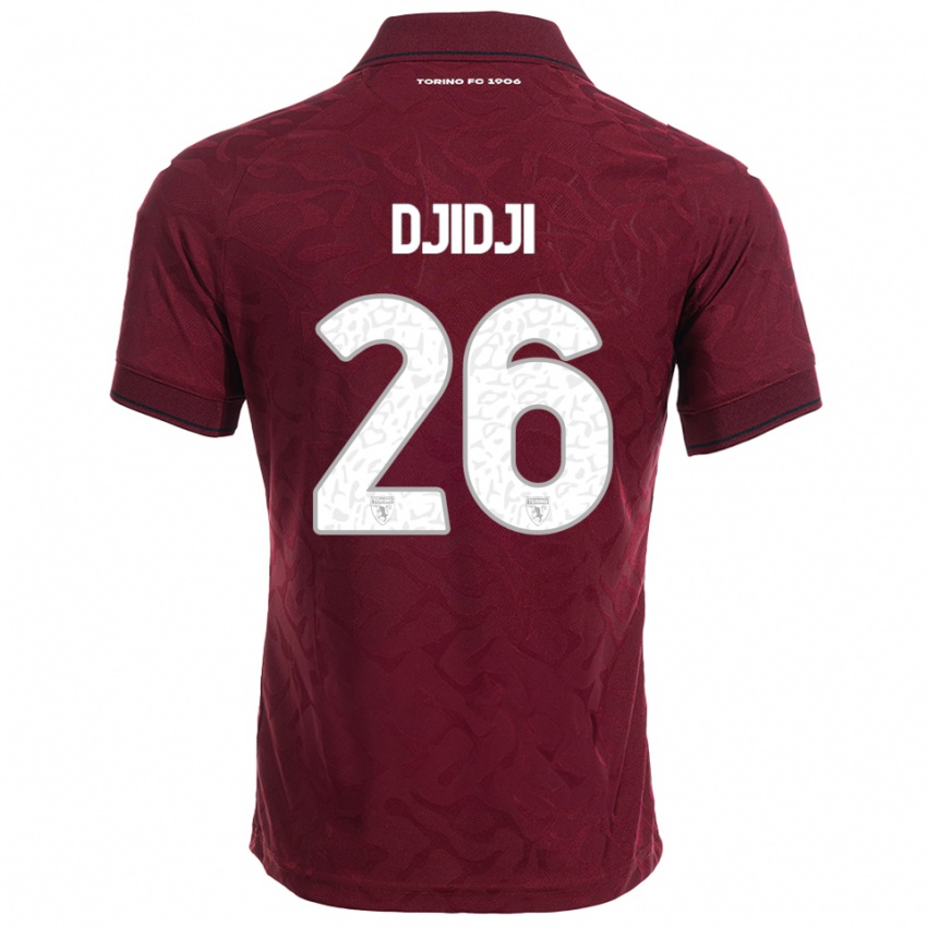 נשים קופי דג'ידג'י #26 בורגונדי לבן ג'רזי ביתית 2025/26 חולצה קצרה