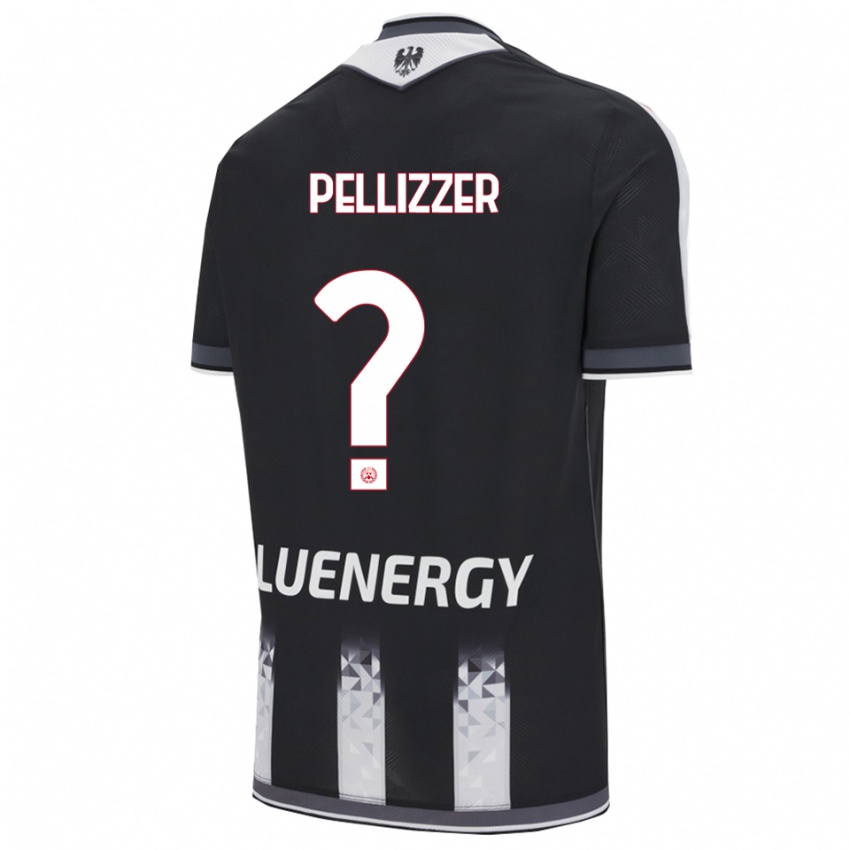 נשים Gabriele Pellizzer #0 שחור לבן ג'רזי ביתית 2025/26 חולצה קצרה