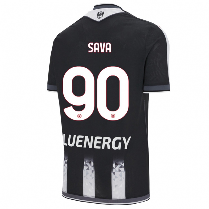 נשים רזבאן סאווה #90 שחור לבן ג'רזי ביתית 2025/26 חולצה קצרה