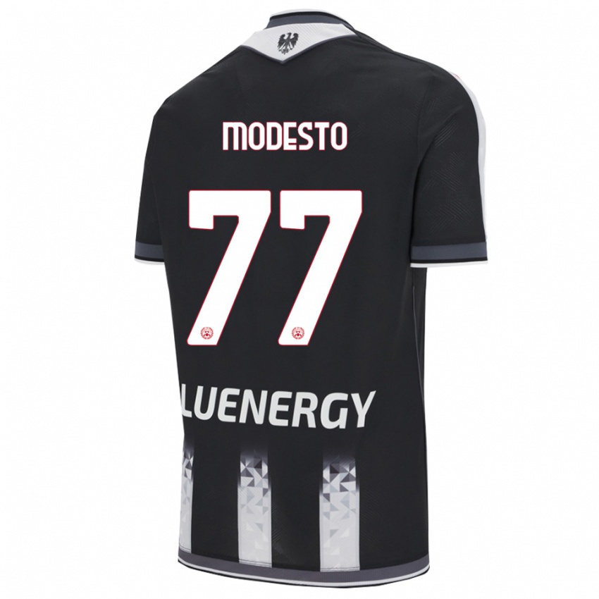 נשים רוי מודסטו #77 שחור לבן ג'רזי ביתית 2025/26 חולצה קצרה