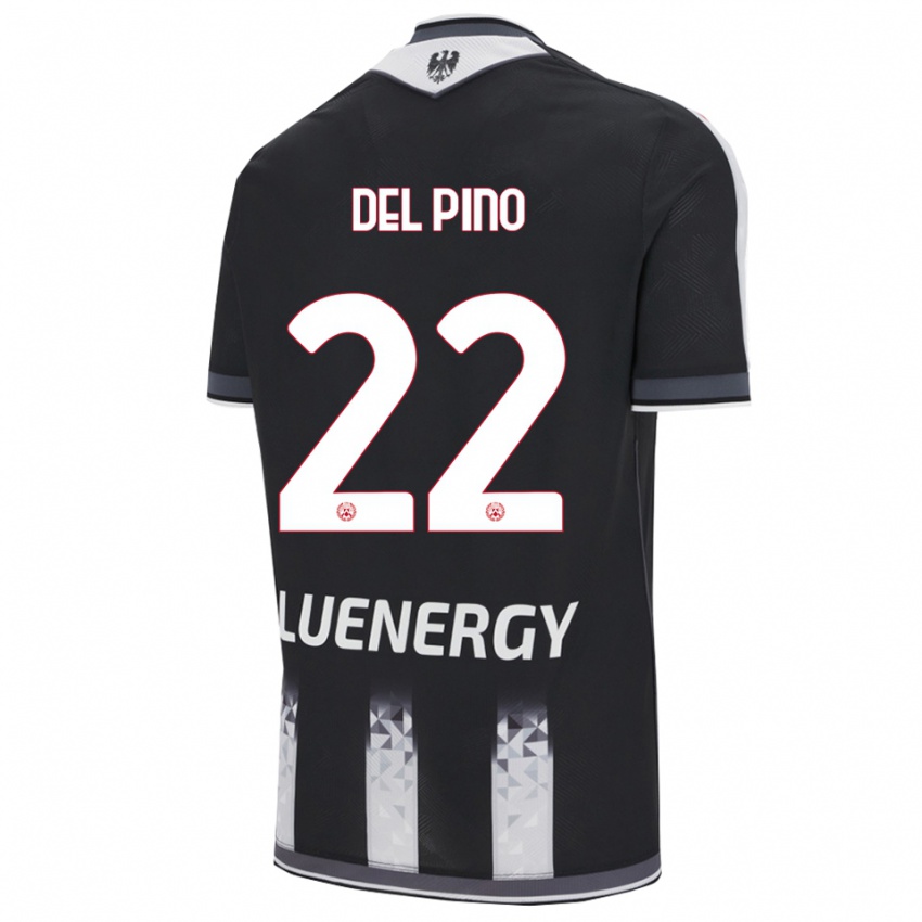 נשים Lorenzo Del Pino #22 שחור לבן ג'רזי ביתית 2025/26 חולצה קצרה