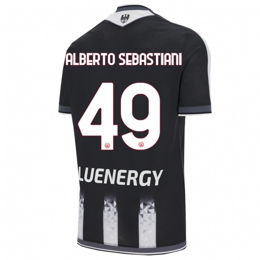 נשים José Alberto Sebastiani #49 שחור לבן ג'רזי ביתית 2025/26 חולצה קצרה