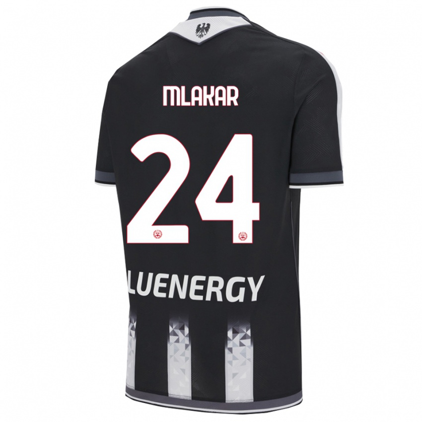 נשים Lorenzo Mlakar #24 שחור לבן ג'רזי ביתית 2025/26 חולצה קצרה