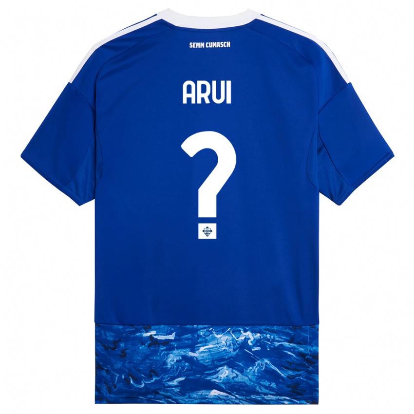 נשים Stefano Arui #0 כחול לבן ג'רזי ביתית 2025/26 חולצה קצרה