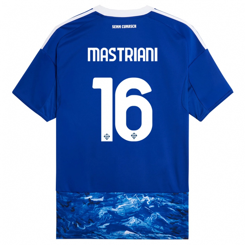 נשים Salvatore Mastriani #16 כחול לבן ג'רזי ביתית 2025/26 חולצה קצרה