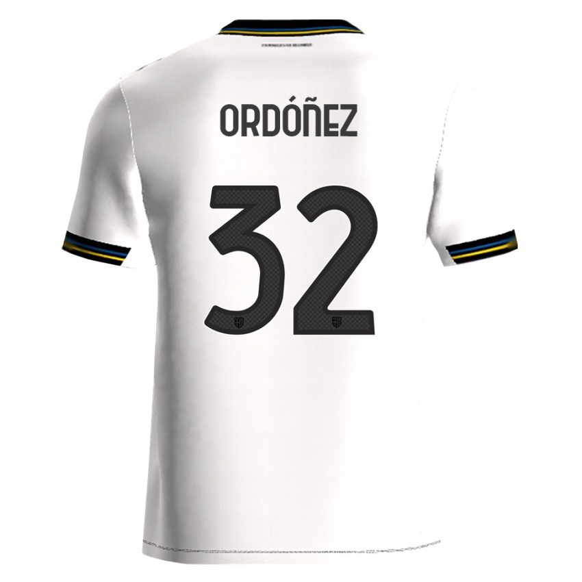 נשים כריסטיאן אורדונייס #32 לבן שחור ג'רזי ביתית 2025/26 חולצה קצרה