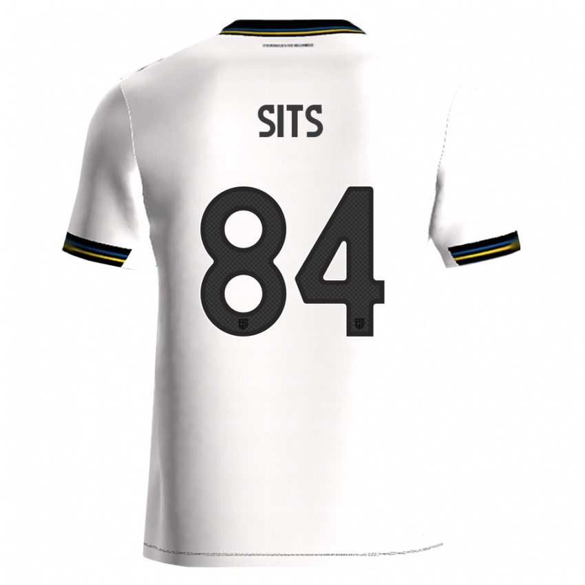 נשים Dario Sits #84 לבן שחור ג'רזי ביתית 2025/26 חולצה קצרה