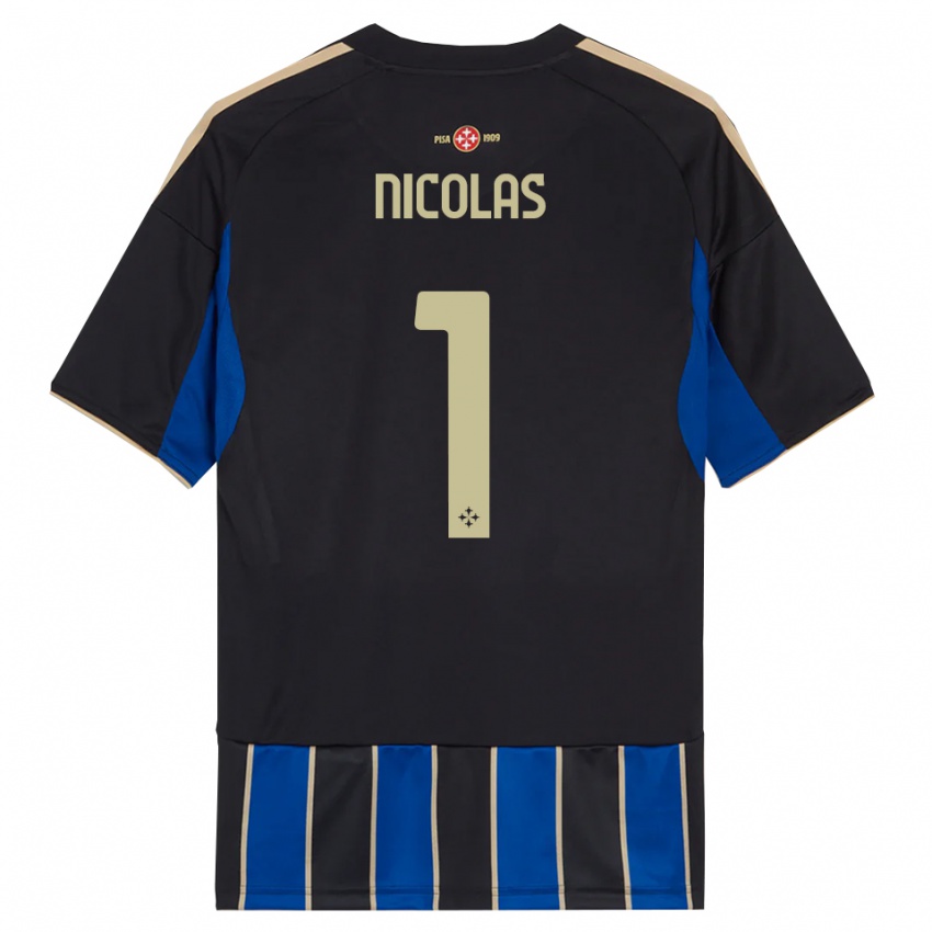 נשים Nicolas #1 שחור כחול ג'רזי ביתית 2025/26 חולצה קצרה