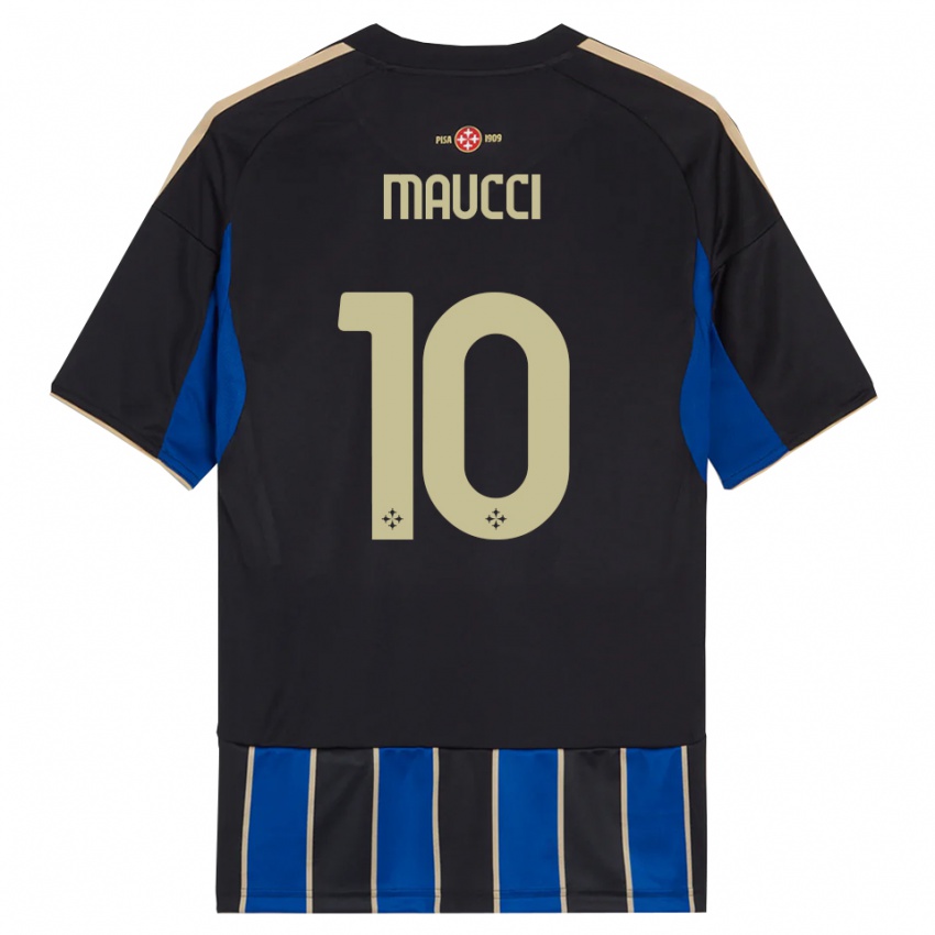 נשים Giacomo Maucci #10 שחור כחול ג'רזי ביתית 2025/26 חולצה קצרה