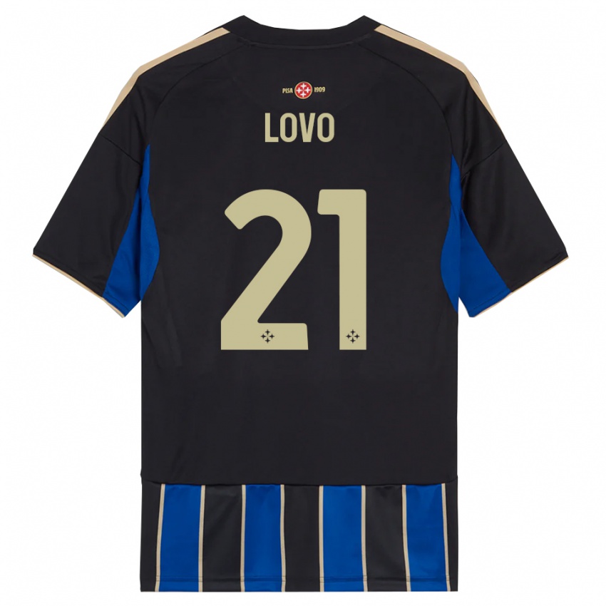 נשים Christian Lovo #21 שחור כחול ג'רזי ביתית 2025/26 חולצה קצרה