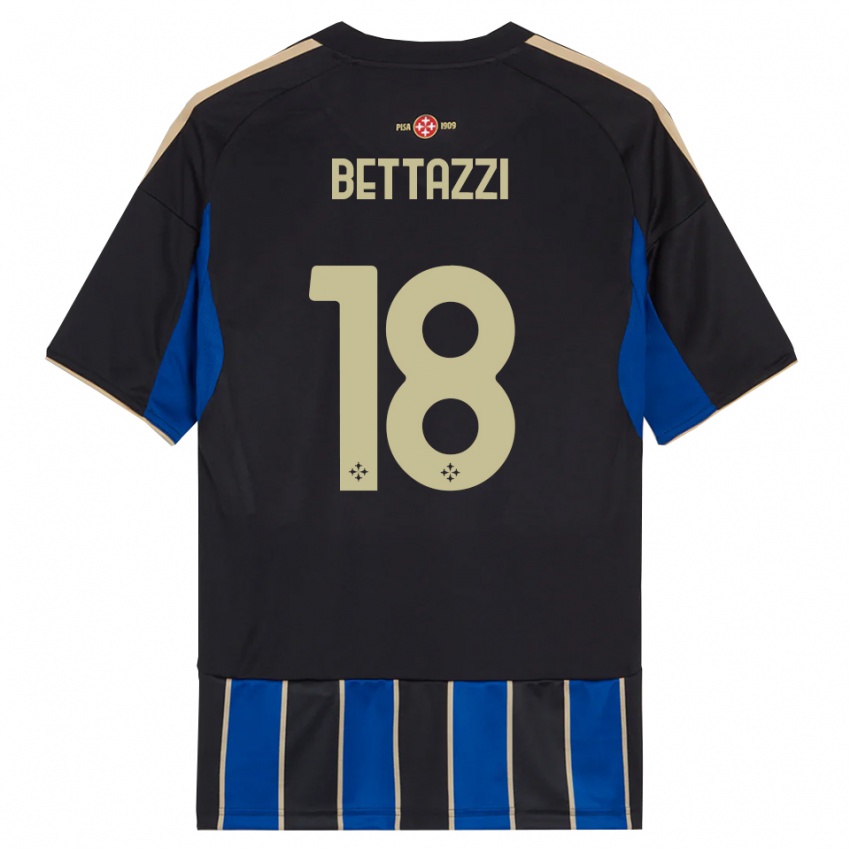 נשים Brando Bettazzi #18 שחור כחול ג'רזי ביתית 2025/26 חולצה קצרה