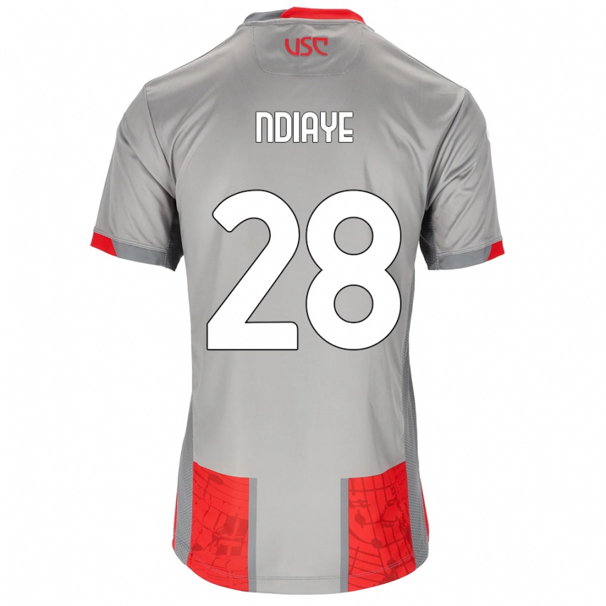 נשים Maissa Ndiaye #28 אדום אפור ג'רזי ביתית 2025/26 חולצה קצרה