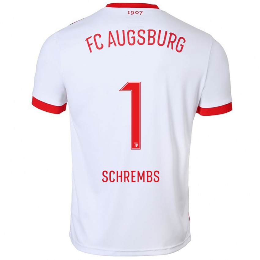 נשים Luis Schrembs #1 לבן אדום ג'רזי ביתית 2025/26 חולצה קצרה