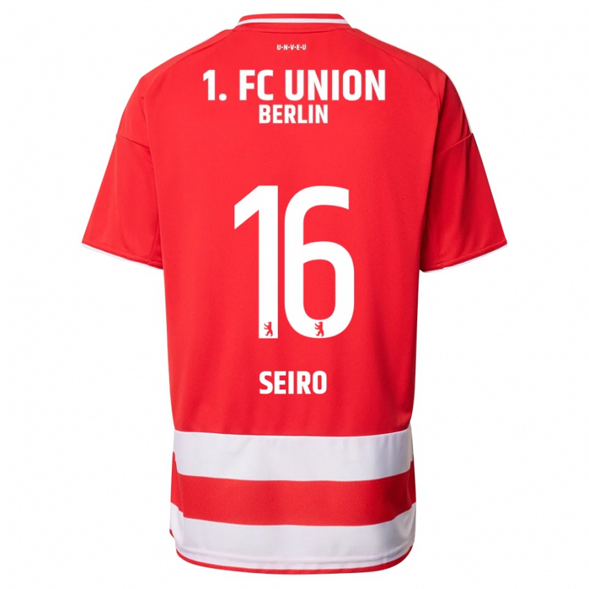 נשים Elli Seiro #16 אדום לבן ג'רזי ביתית 2025/26 חולצה קצרה