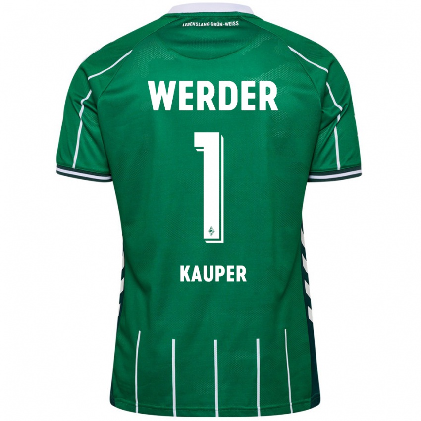 נשים בן קאופר #1 ירוק לבן ג'רזי ביתית 2025/26 חולצה קצרה