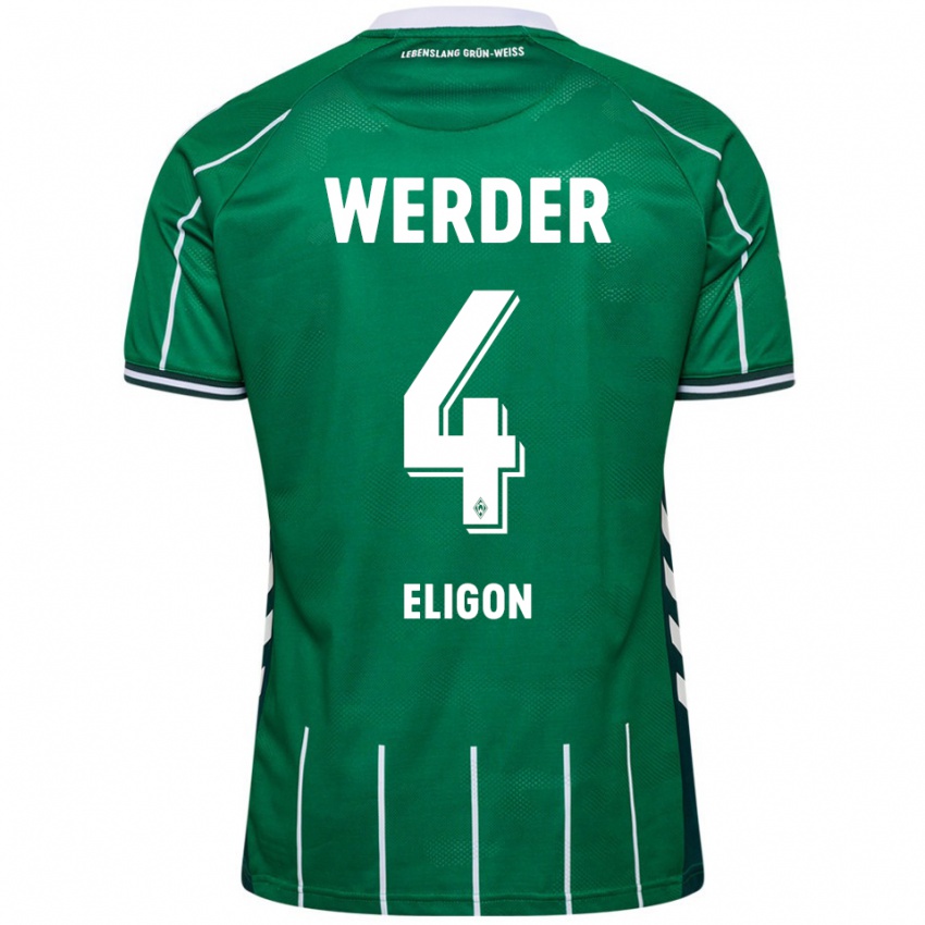 נשים Kenneth Eligon #4 ירוק לבן ג'רזי ביתית 2025/26 חולצה קצרה