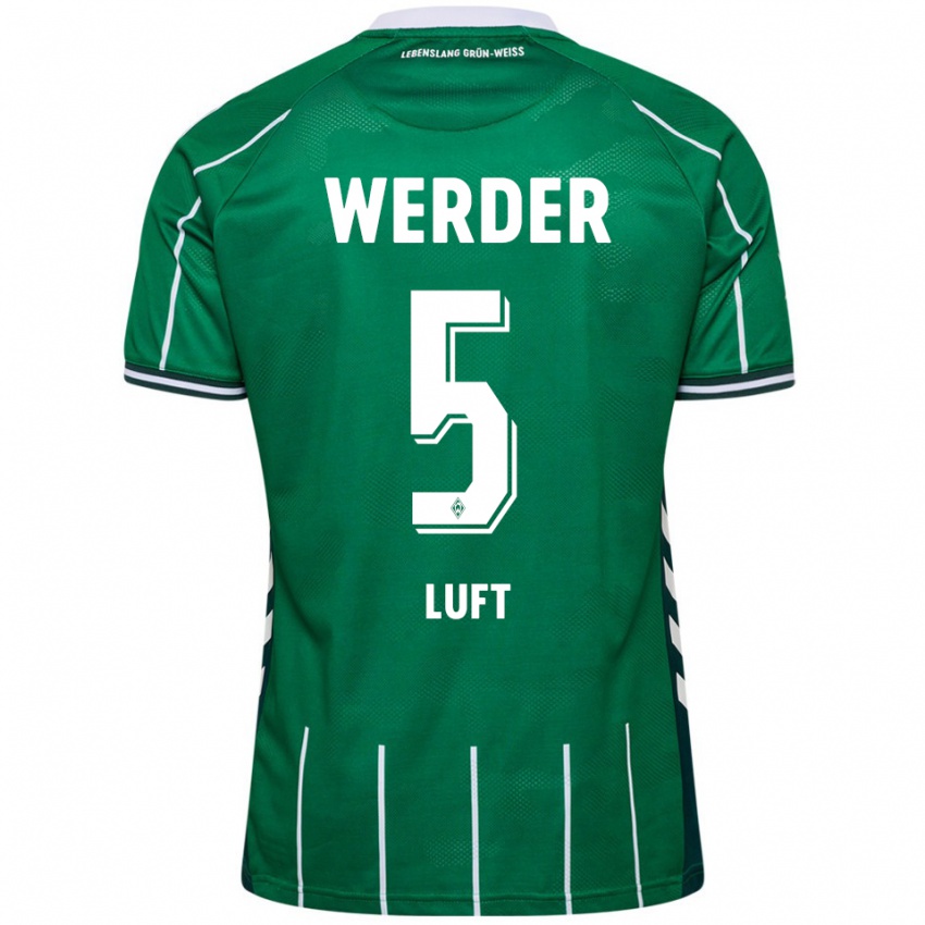 נשים Julian Luft #5 ירוק לבן ג'רזי ביתית 2025/26 חולצה קצרה