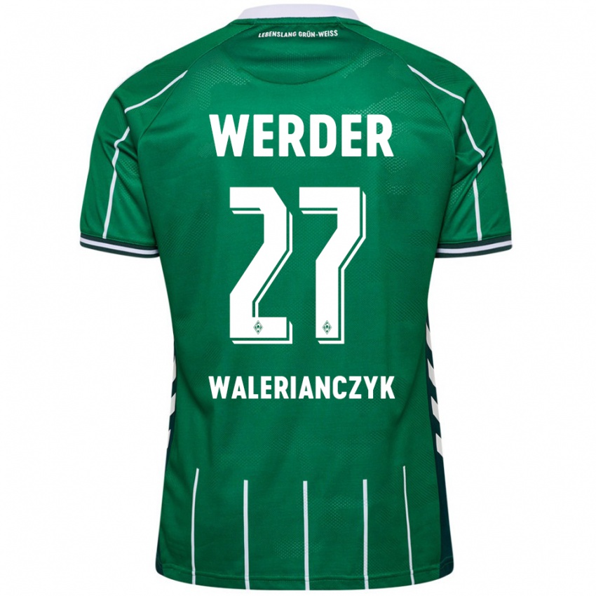 נשים דניס ולריאנצ'יק #27 ירוק לבן ג'רזי ביתית 2025/26 חולצה קצרה