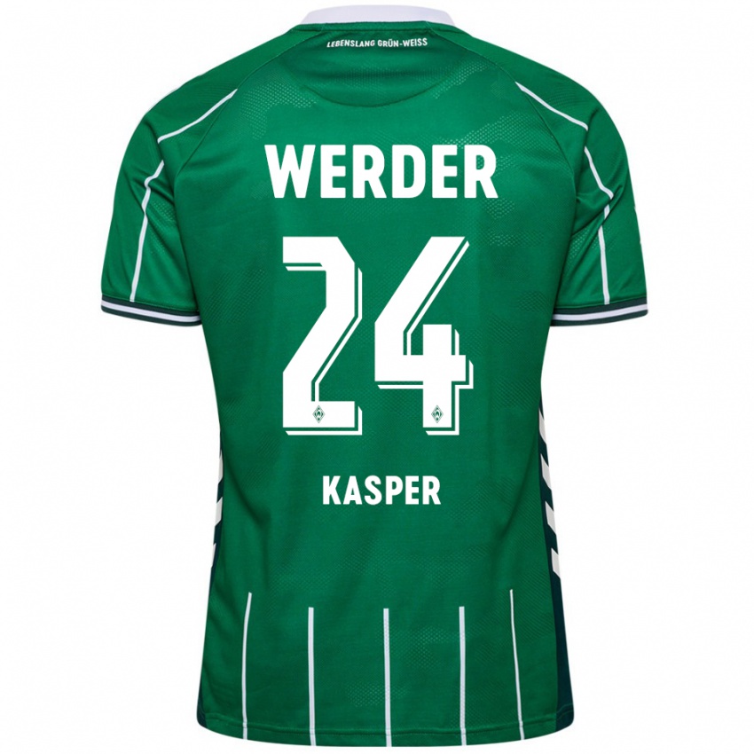 נשים דומיניק קספר #24 ירוק לבן ג'רזי ביתית 2025/26 חולצה קצרה