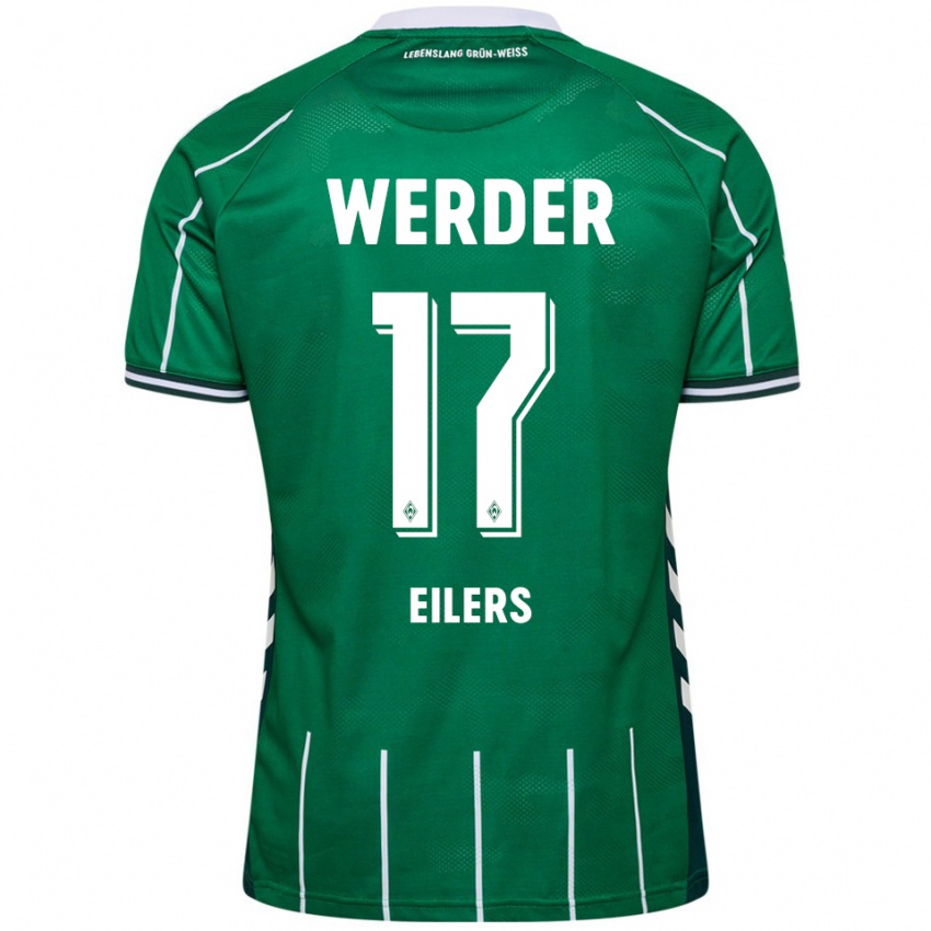 נשים יונס איילרס #17 ירוק לבן ג'רזי ביתית 2025/26 חולצה קצרה