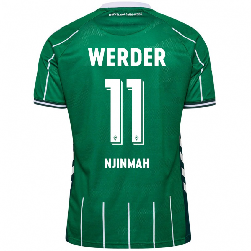 נשים ג'סטין אנג'ינמה #11 ירוק לבן ג'רזי ביתית 2025/26 חולצה קצרה