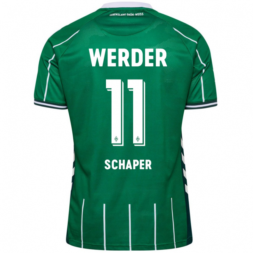 נשים וילקן שאפר #11 ירוק לבן ג'רזי ביתית 2025/26 חולצה קצרה