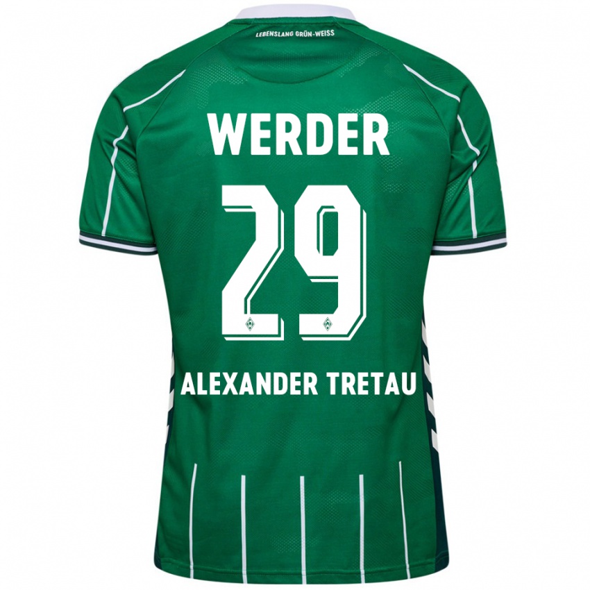 נשים Hans Alexander Tretau #29 ירוק לבן ג'רזי ביתית 2025/26 חולצה קצרה