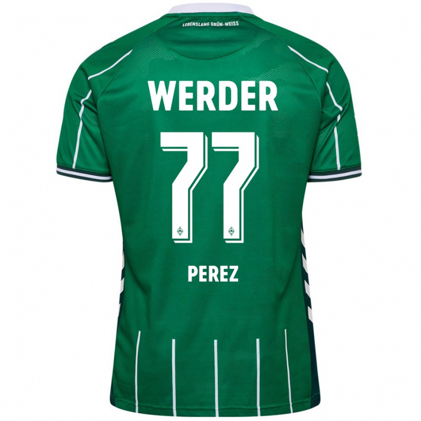 נשים קטלינה פרז #77 ירוק לבן ג'רזי ביתית 2025/26 חולצה קצרה