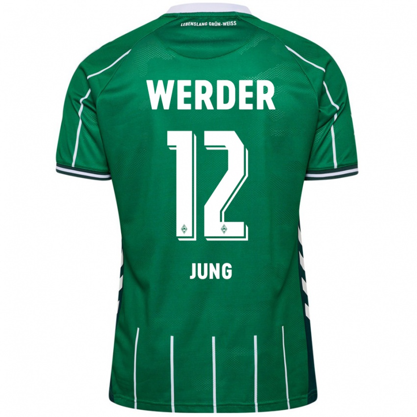 נשים Hugo Jung #12 ירוק לבן ג'רזי ביתית 2025/26 חולצה קצרה