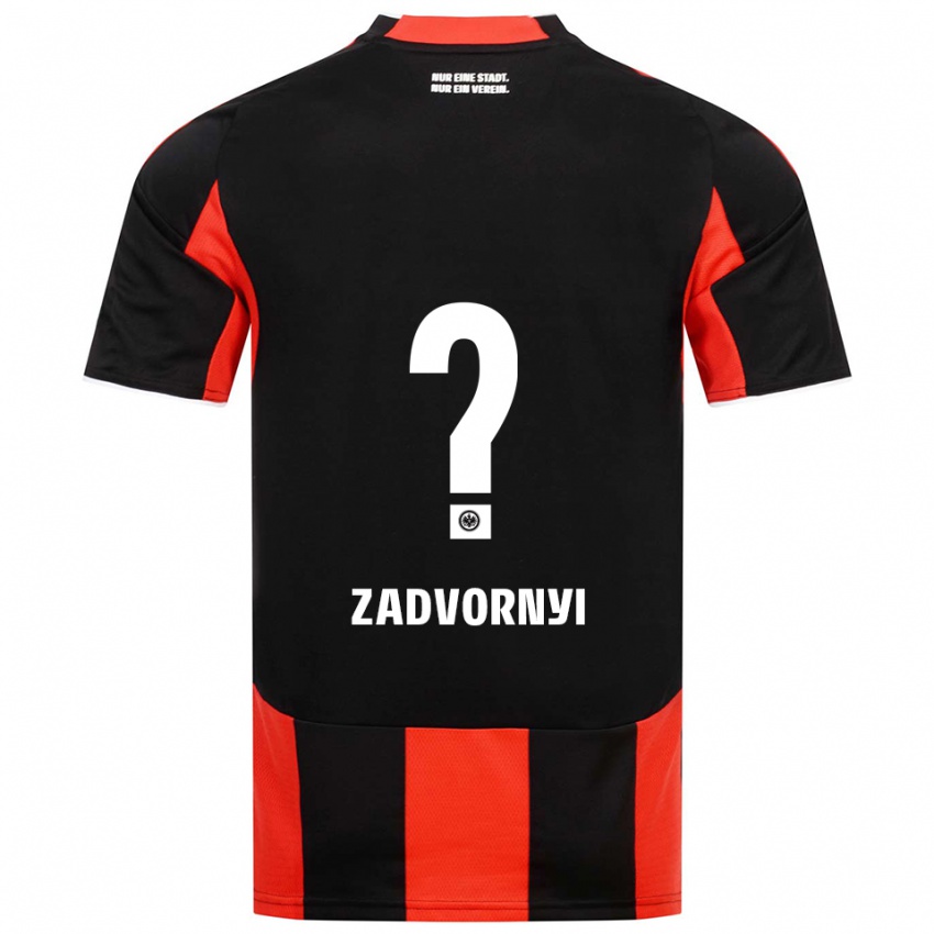 נשים Igor Zadvornyi #0 שחור אדום ג'רזי ביתית 2025/26 חולצה קצרה