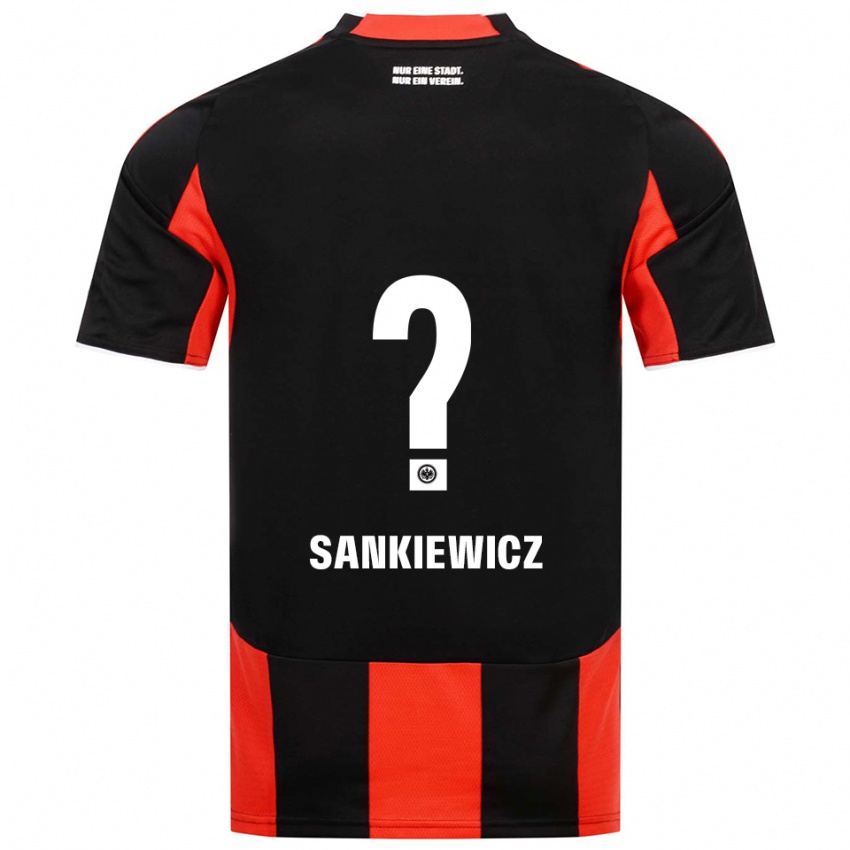 נשים Dawid Sankiewicz #0 שחור אדום ג'רזי ביתית 2025/26 חולצה קצרה