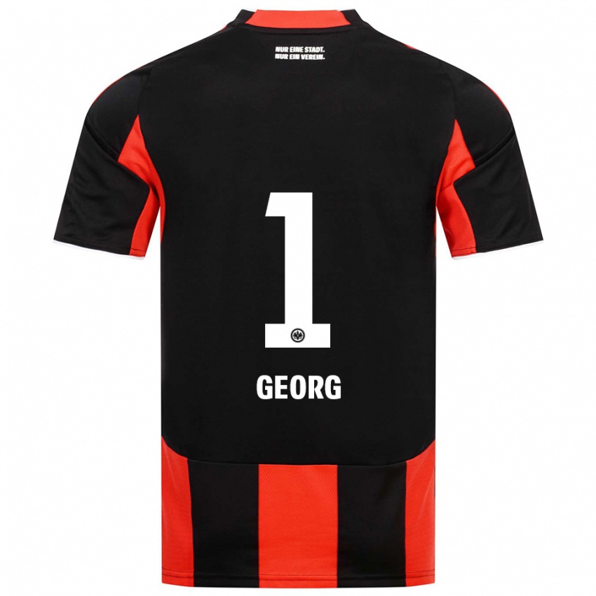 נשים Hannes Georg #1 שחור אדום ג'רזי ביתית 2025/26 חולצה קצרה