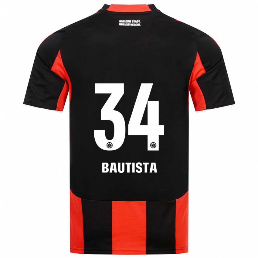 נשים דייוויס באוטיסטה #34 שחור אדום ג'רזי ביתית 2025/26 חולצה קצרה