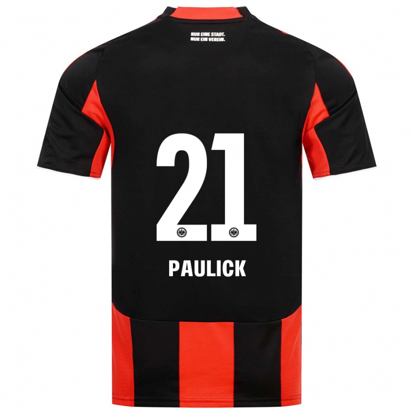 נשים לאה פאוליק #21 שחור אדום ג'רזי ביתית 2025/26 חולצה קצרה