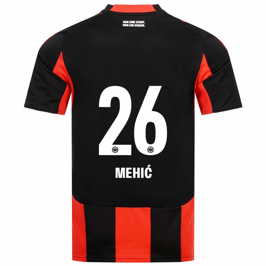 נשים Liam Mehić #26 שחור אדום ג'רזי ביתית 2025/26 חולצה קצרה