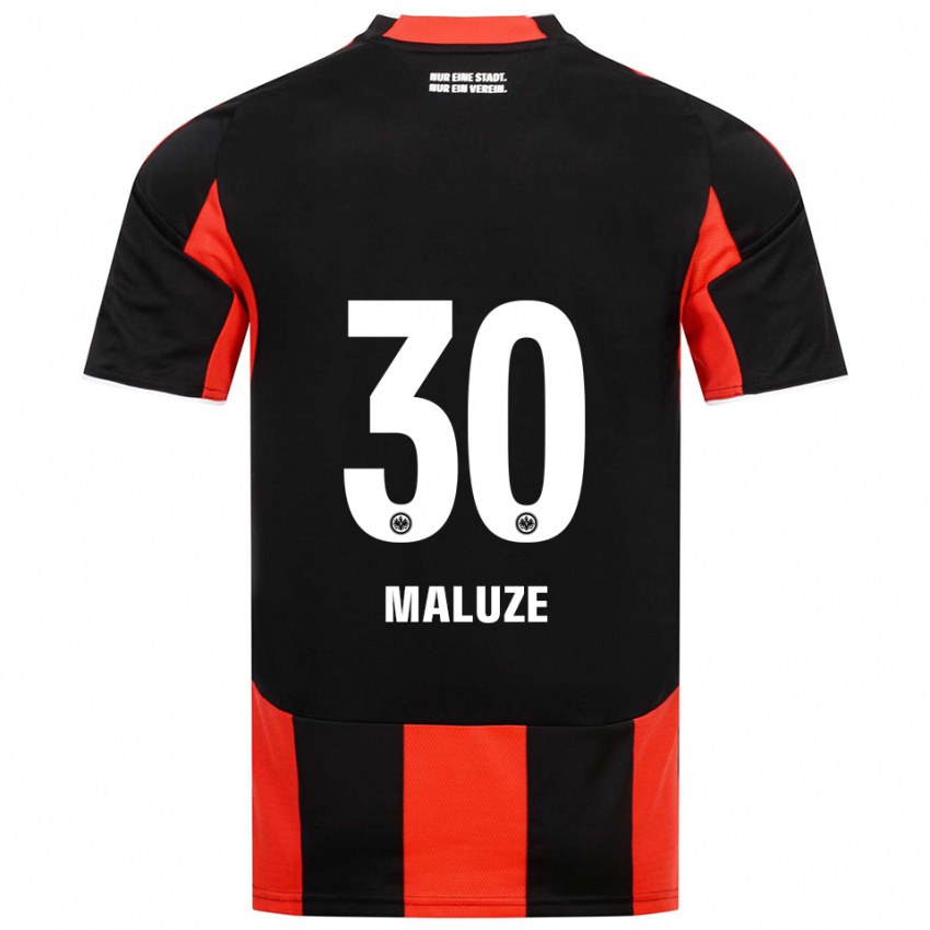 נשים Jeremiaha Maluze #30 שחור אדום ג'רזי ביתית 2025/26 חולצה קצרה