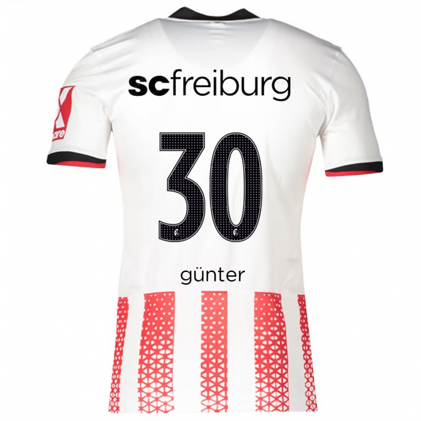 נשים כריסטיאן גונטר #30 לבן אדום ג'רזי ביתית 2025/26 חולצה קצרה