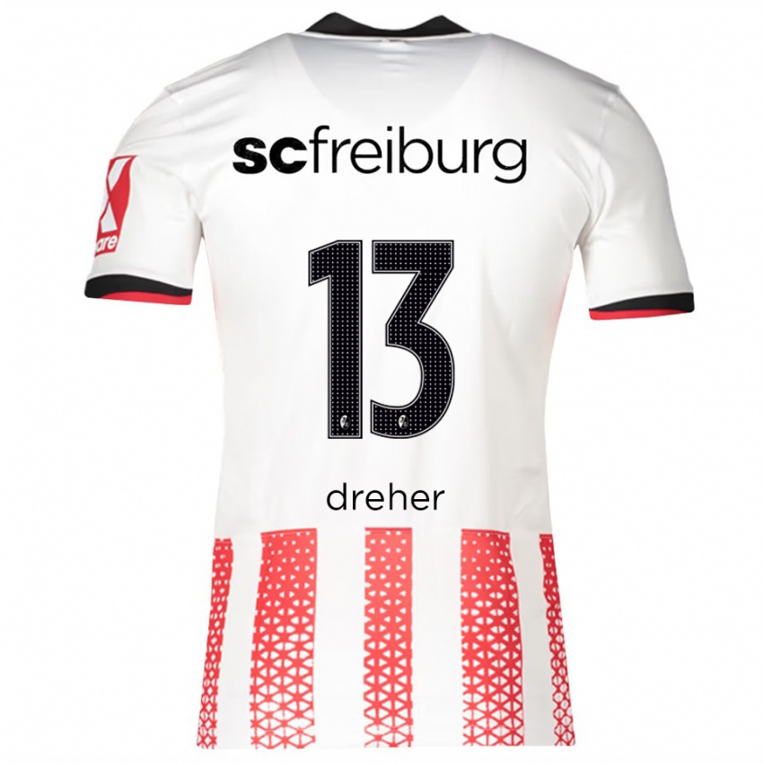 נשים Cedric Dreher #13 לבן אדום ג'רזי ביתית 2025/26 חולצה קצרה