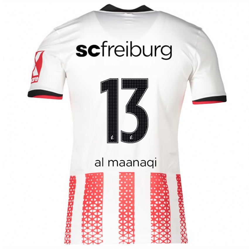 נשים Jawad Al Maanaqi #13 לבן אדום ג'רזי ביתית 2025/26 חולצה קצרה