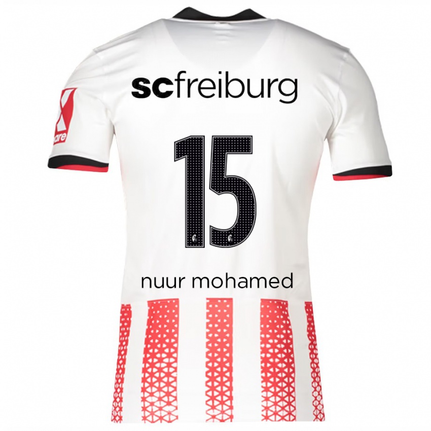 נשים בילאל נור מוחמד #15 לבן אדום ג'רזי ביתית 2025/26 חולצה קצרה
