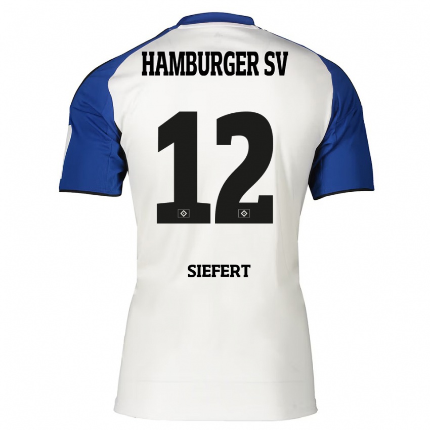 נשים Louis Siefert #12 לבן כחול ג'רזי ביתית 2025/26 חולצה קצרה