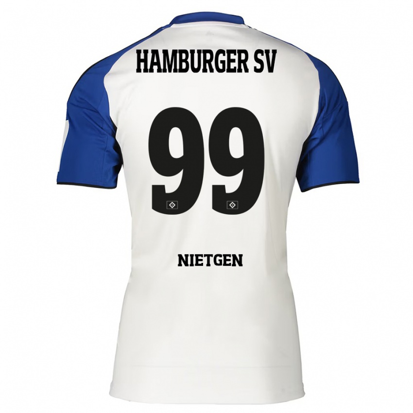 נשים Marvin Nietgen #99 לבן כחול ג'רזי ביתית 2025/26 חולצה קצרה
