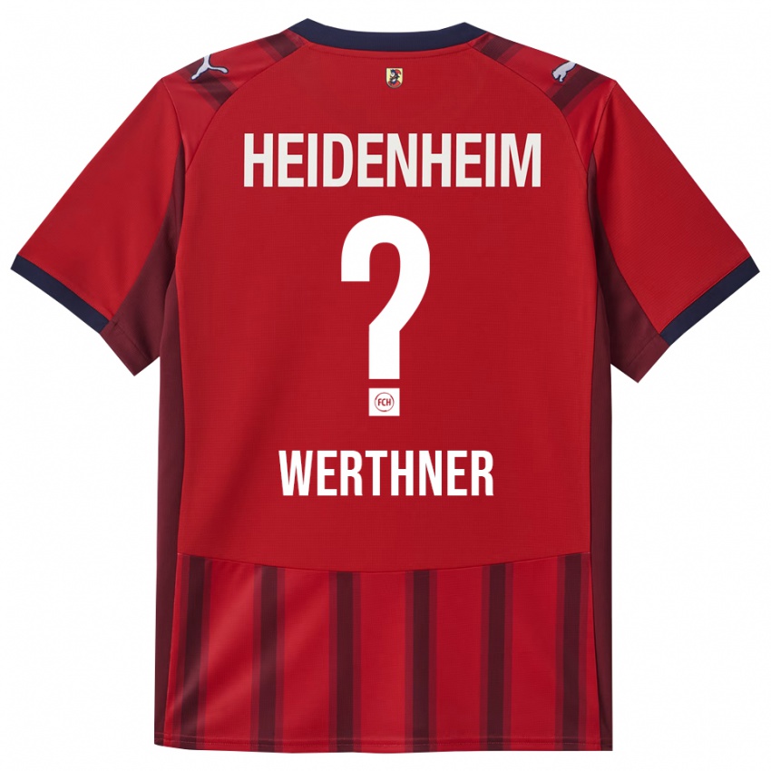 נשים Loretta Werthner #0 אדום נייבי ג'רזי ביתית 2025/26 חולצה קצרה