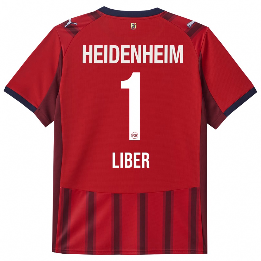 נשים Janina Liber #1 אדום נייבי ג'רזי ביתית 2025/26 חולצה קצרה