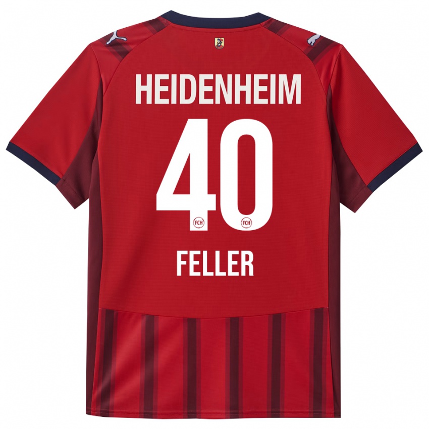 נשים Frank Feller #40 אדום נייבי ג'רזי ביתית 2025/26 חולצה קצרה