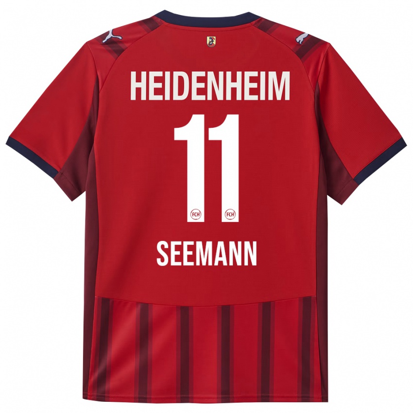 נשים Maria Seemann #11 אדום נייבי ג'רזי ביתית 2025/26 חולצה קצרה