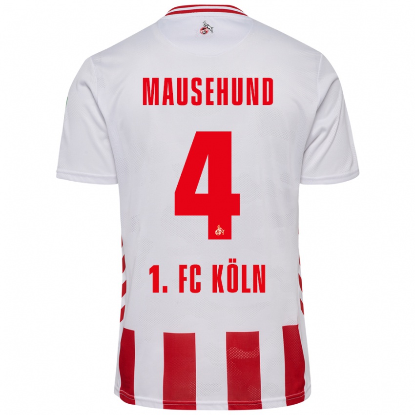 נשים יאניק מאוסהונד #4 לבן אדום ג'רזי ביתית 2025/26 חולצה קצרה