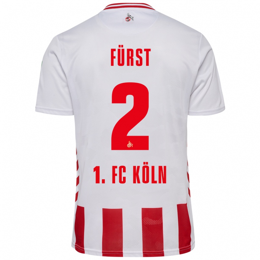 נשים David Fürst #2 לבן אדום ג'רזי ביתית 2025/26 חולצה קצרה