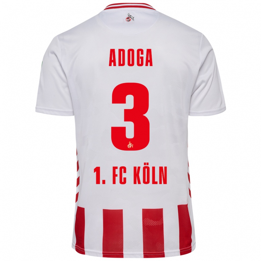 נשים Brian Adoga #3 לבן אדום ג'רזי ביתית 2025/26 חולצה קצרה